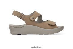 бежов античен набук обувки FR06X41 Харлем дама Wolky