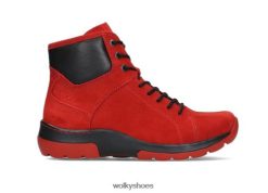 черен античен набук обувки FR06X446 устойчив на вода в околната среда дама Wolky