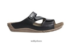 черна вегетарианска кожа обувки FR06X44 яспис дама Wolky