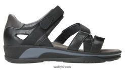 черна саванска кожа обувки FR06X47 деш дама Wolky