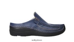 черна щампована кожа обувки FR06X424 ролкова пързалка дама Wolky